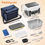 Jradse Gamelle Chauffante, 110W Lunch Box Chauffante Electrique avec 1,5L de Capacité, Réchauffeur d'Aliments en Acier Inoxydabl