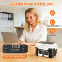 Jradse Gamelle Chauffante, 110W Lunch Box Chauffante Electrique avec 1,5L de Capacité, Réchauffeur d'Aliments en Acier Inoxydabl