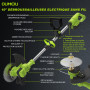 Débroussailleuses Electrique sans Fil a 2 21V 3.0Ah Batterie& 4 Types Lames, Coupe-Bordure sur Batterie Se Transforme en Dresse-