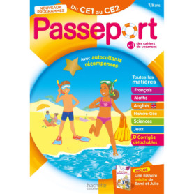 Passeport - Du CE1 au CE2 7/8 ans - Cahier de vacances 2025