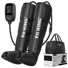 FIT KING Massage Jambes, Bottes de Pressothérapie pour la Détente, Appareil de Massage Pieds, Idéal après le Sport pour des Jamb