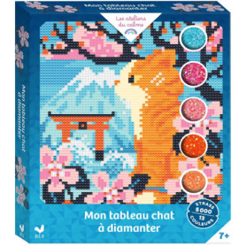 Mon tableau chat à diamanter - coffret avec accessoires