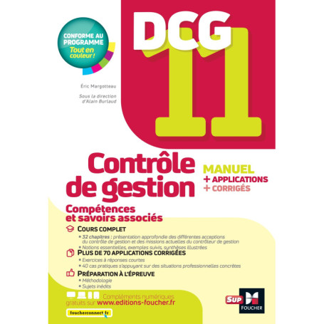 DCG 11 - Contrôle de gestion - Manuel et applications