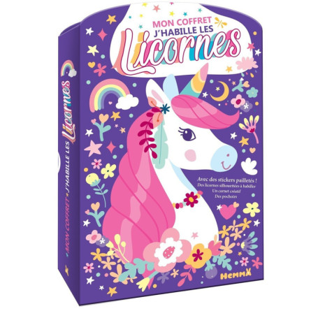 Mon coffret J'habille les licornes - Avec des stickers pailletés !