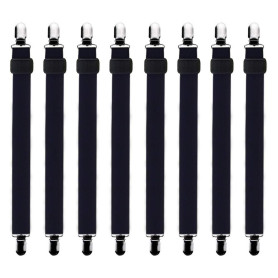 Bedecor -8Pcs (30cm à 120cm) Tendeur Drap Housse Lit Drap Réglable,Tendeurs de Maintien,Convient à Tous Lits et Matelas,Noir
