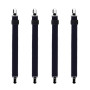 Bedecor -4Pcs (60cm à 200cm) Tendeur Drap Housse Lit Drap Réglable,Tendeurs de Maintien,Convient à Tous Lits et Matelas,Noir