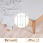 Bedecor -4Pcs (60cm à 200cm) Tendeur Drap Housse Lit Drap Réglable,Tendeurs de Maintien,Convient à Tous Lits et Matelas,Blanc