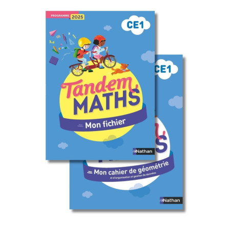 Tandem - Maths CE1 - Fichier de l'élève + Cahier de géométrie - Programme 2025