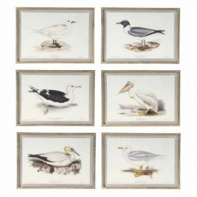 Cadre DKD Home Decor Oiseaux (70 x 2,5 x 50 cm) (6 Unités) 379,99 €