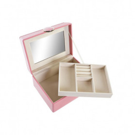 Boîte à bijoux DKD Home Decor Rose PU Bois MDF (17 x 13 x 8,5 cm) 33,99 €