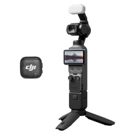 Bundle Créateur DJI Osmo Pocket 4, caméra vlog de Poche avec nacelle, capteur CMOS 1 Pouce et 4K/240 IPS, stabilisation sur 3 Ax