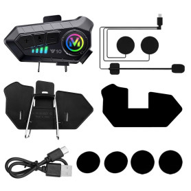 Tiardey Casque d'interphone pour moto Casque Bluetooth Assistant vocal Support Double suppression du bruit Appels haute définiti