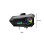 Tiardey Casque d'interphone pour moto Casque Bluetooth Assistant vocal Support Double suppression du bruit Appels haute définiti