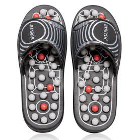 BYRIVER Chaussons de Massage à Acupression pour Soin des Pieds, Stimulation de la Circulation Sanguine et Réflexologie Plantaire