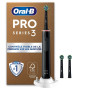 Oral-B Pro 3 Brosse À Dents Électrique Noire, Un Capteur De Pression Pour Protéger Les Gencives Sensibles, Des Accessoires, 3 Br