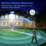 Realky Lampe Solaire Extérieur detecteur de mouvement, lumière led solaire exterieur puissante 113 LED 2000mAh 4 Modes, luminair
