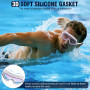Seaflar Lunette Piscine Adulte Large Monture AntibuéE Protection UV Et Verres HD | Lunettes De Natation Unisexes Pour La Natatio