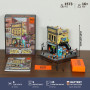 FUNWHOLE Magasin de Skate - Set de Briques de Construction Éclairé LED, Collection Street Fusion City, Kit de Construction Modul