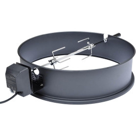 onlyfire BRK-6025 Rôtissoire Électrique pour Barbecue Weber 57 cm - Tournebroche pour BBQ Weber Kettle - Accessoire pour Barbecu