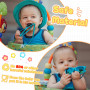 LOJUDI Lunette Soleil Bebe 0-36 Mois - Polarisées avec Sangle Réglable Cadre en Silicone Ronde Enfant Lunettes Protection UV400 