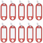 Wedo 262811802 Lot de 100 Porte-Clés avec Anneau Rouge