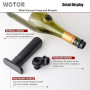 WOTOR Pompe à vide vin avec 4 bouchons, bouchon bouteille vin, réutilisable pour garder le vin frais, accessoires vin