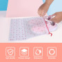 10 Sac de Rangement Plastique Transparent Dépoli, Sacs Seal Pochette Étanche, Sac de Vetement Dépoli Réutilisables Zip, Sac à Ch