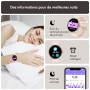 AcclaFit Montre Connectée Femme Homme avec Appel Bluetooth, Smartwatch Ronde 1,38" avec 147+ Modes Sportifs, Cardiofréquencemètr