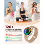 Iaret Montre Connectée Femme avec 3 Bracelets, 1,27" Écran AMOLED Always-on, Appel Bluetooth, 120+ Modes Sport, SpO2/Cardio/Somm