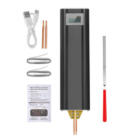 Jradse Batterie Soudeuse par Points 80 Niveaux Réglables 800A Soudeuse par Points Portative avec Écran OLED 5000mAh pour Bandes 