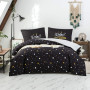 AYSW Sets de Housses de Couettes 220 x 240 cm + Lot 2 Taies d'Oreillers 65 x 65 cm Parure de lit Imprimé Etoile Multicolore 2 Pe