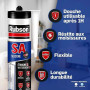 RUBSON SA 1 heure , Mastic Sanitaire à Séchage Rapide, Joint Silicone tous Matériaux, Transparent , Cartouche de 280 ml