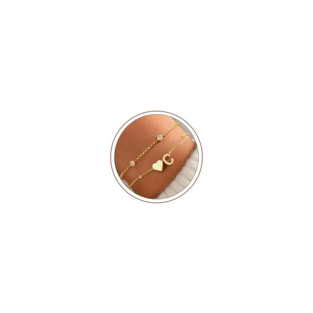 Turandoss Bracelet Lettre Initiales Femme Or– Plaqué or 14 Carats A-Z Lettre Bracelet Personnalisé, Bijoux Cadeaux pour Femme, P