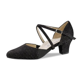Werner Kern Chaussures de danse Ronja 4,5 Comfort pour femme - Brocart 15 - Pour pieds larges - Talon cubain de 4,5 cm - Semelle
