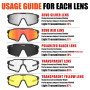 X-TIGER Lunettes de Cyclisme Lunettes de VTT Homme, Lunettes de Vélo avec 5 Lentilles Interchangeables Protection UV400, Monture