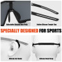 X-TIGER Lunettes de Cyclisme Lunettes de VTT Homme, Lunettes de Vélo avec 5 Lentilles Interchangeables Protection UV400, Monture