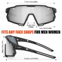 X-TIGER Lunettes de Cyclisme Lunettes de VTT Homme, Lunettes de Vélo avec 5 Lentilles Interchangeables Protection UV400, Monture