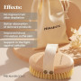 Brosse de Massage Corporel – Primabiotic Masseur Corporel en Bois de Hêtre et Fibres d’Agave | Accessoire écologique pour soin d