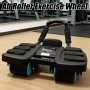 VZJYJZ Roue d'exercice pour abdominaux, comprend un tapis de genou, avec 6 coudières et 4 roues, peut rebondir automatiquement, 