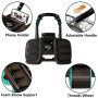 VZJYJZ Roue d'exercice pour abdominaux, comprend un tapis de genou, avec 6 coudières et 4 roues, peut rebondir automatiquement, 