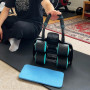 VZJYJZ Roue d'exercice pour abdominaux, comprend un tapis de genou, avec 6 coudières et 4 roues, peut rebondir automatiquement, 