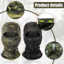 ROMOLY Cagoule Militaire Cagoule de Camouflage pour Homme et Femme, Pack de 2, Noir et Vert Camo, Taille Unique