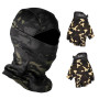 1 Capuche Camouflage Chaude Et 1 Paire De S De Camouflage, Capuche De Sport Coupe-Vent, Capuche De Vélo, Capuche De Ski.