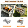 Barbecue à charbon portable rotatif à 360° avec panier basculant – Barbecue en acier inoxydable 304 pour le camping, le hayon et