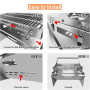Barbecue à charbon portable rotatif à 360° avec panier basculant – Barbecue en acier inoxydable 304 pour le camping, le hayon et