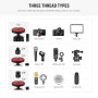 NEEWER Support de Table télescopique pour Appareil Photo - avec Bras Pliable en Trois Parties - 1,2 m - avec Pince de téléphone