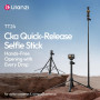 Ulanzi TT24 Trépied à Selfie, Perche à Selfie à dégagement Rapide pour DJI Pocket 3 4/Osmo Action 5/4, trépied pour caméra d'act
