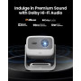 JMGO N1S 4K Mini Videoprojecteur, Triple Laser, 1100 ISO Lumens, Gimbal Instantané Autofocus, Google TV, Netflix, 110% BT.2020,