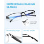 LUFF 4 paires de lunettes de lecture anti-rayons bleus Lecteurs ultra-légers portables