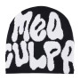 MUNSKT Bonnet Y2K MEA Culpa Bonnet Tricoté Graphique Chaud d'hiver Unisexe Adulte Noir